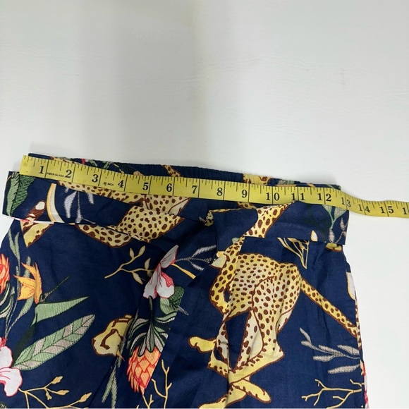 Las sureñas Floral Leopard Print Wide-Leg Pants size S stretch waist - Picture 4 of 9